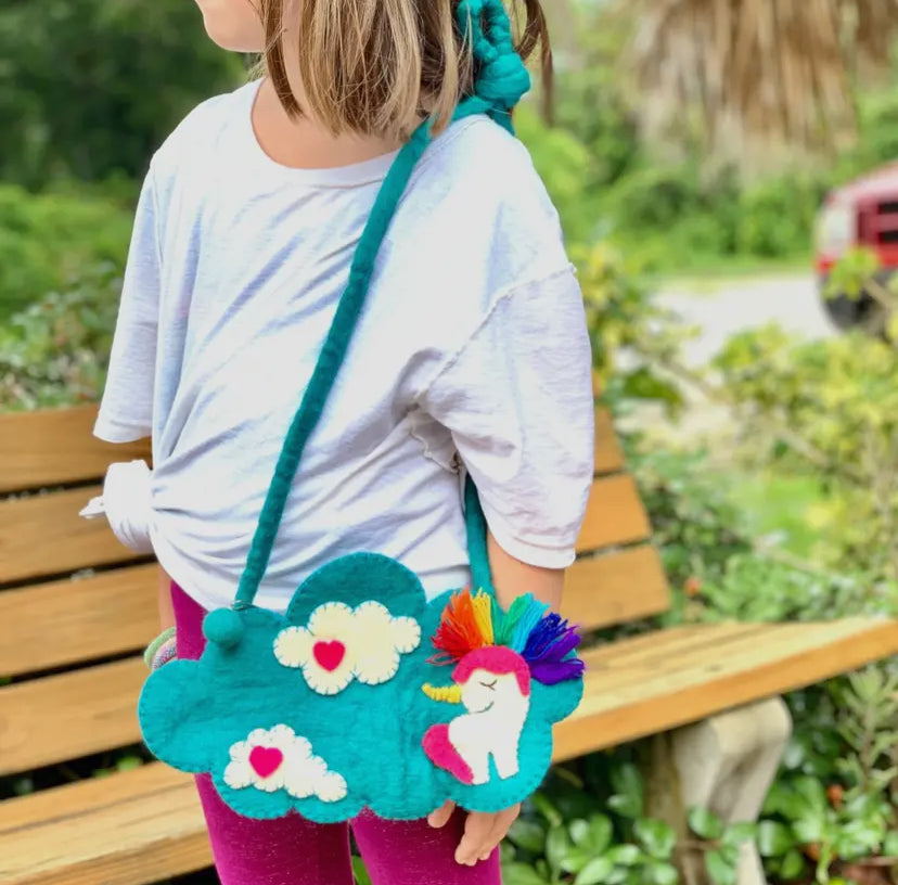 KIDS' UNICORN FELT CROSSBODY BAG