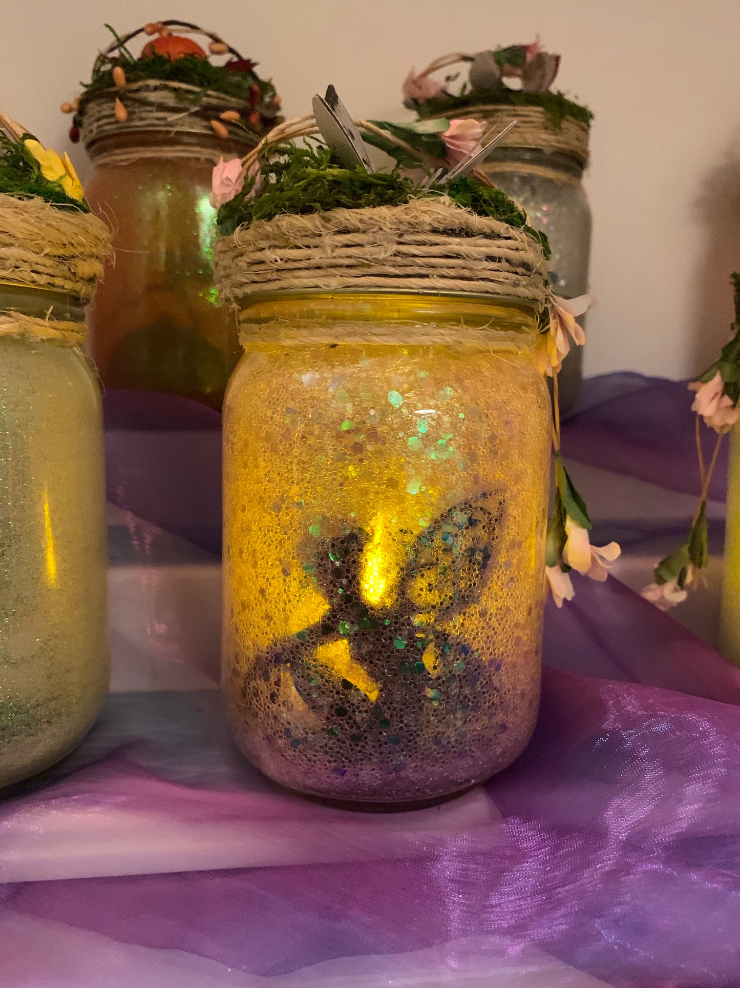 Lighted Fairy Jar, Fairy sitting