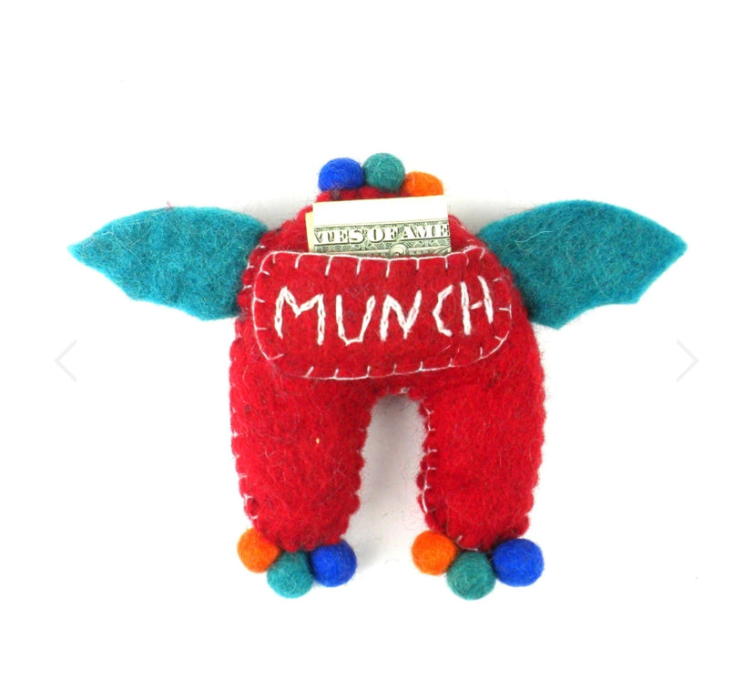 Red Monster Tooth Fairy Pillow
