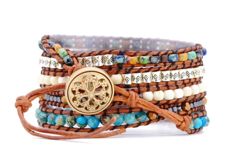 Healing Blue Emperor Wrap Bracelet