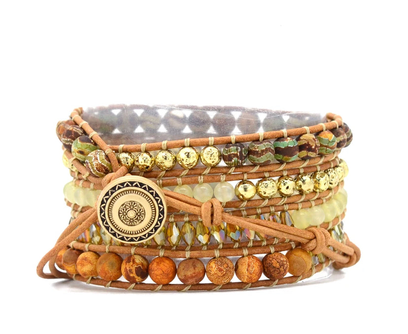 Emperor Jasper Grounding Wrap Bracelet