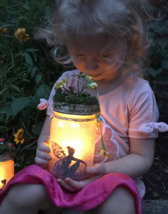 Lighted Fairy Jar, Fairy on Branch