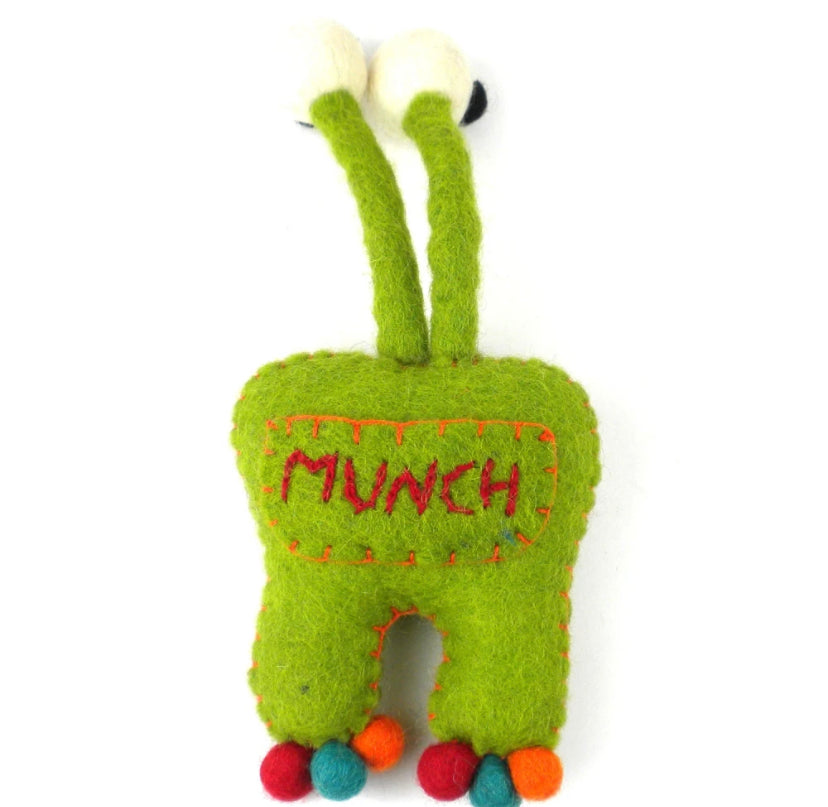 Green Monster Tooth Fairy Pillow