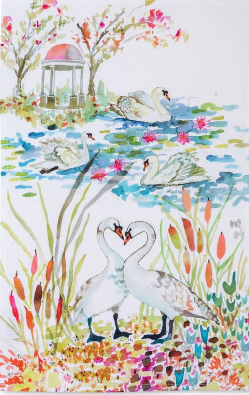 Tea Towel- Swans