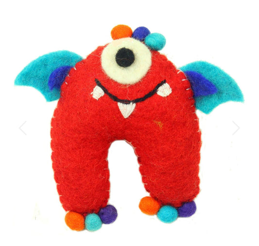 Red Monster Tooth Fairy Pillow