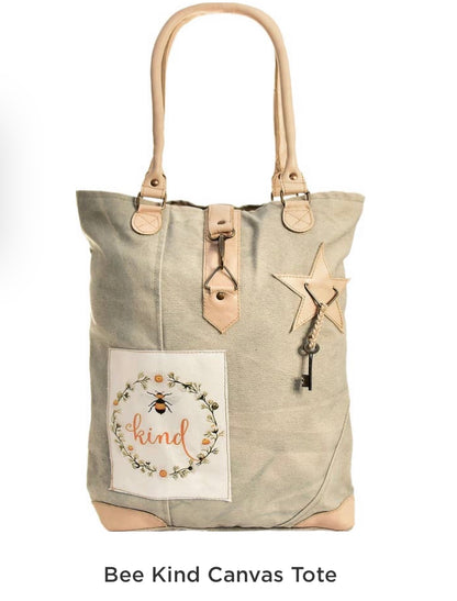BEE KIND CANVAS TOTE