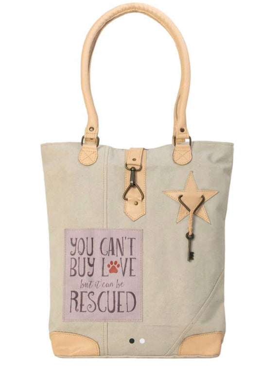 RESCUE DOG CANVAS TOTE