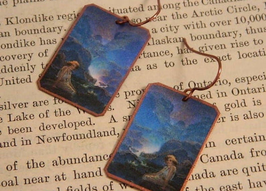 Earrings Maxfield Parrish Moonlight