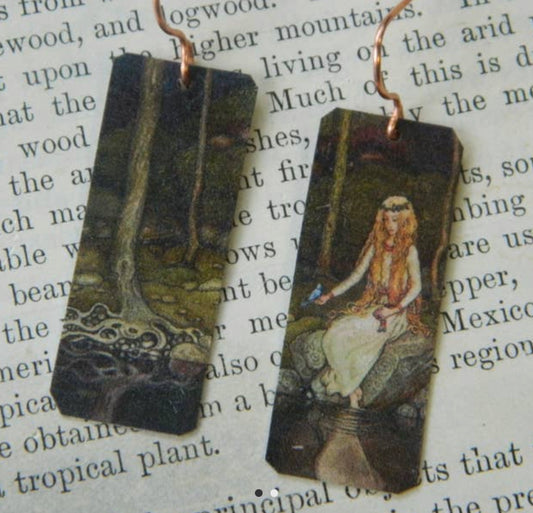 Earrings John Bauer Lady Of The Woods