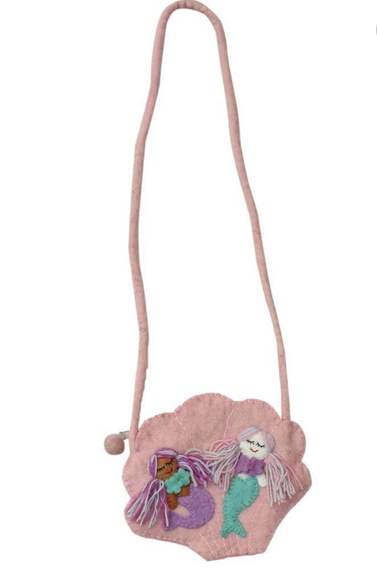 KIDS' MERMAID FELT CROSSBODY BAG