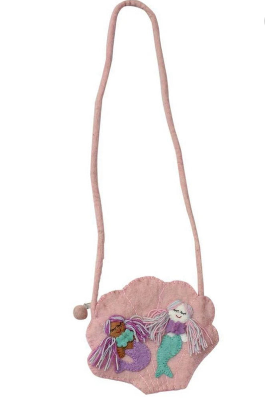KIDS' MERMAID FELT CROSSBODY BAG