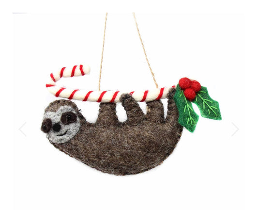 Sloth Felt Ornament