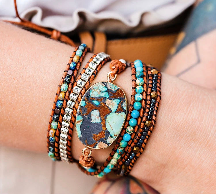 Healing Blue Emperor Wrap Bracelet