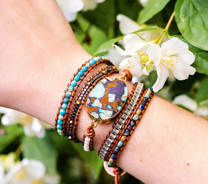 Healing Blue Emperor Wrap Bracelet