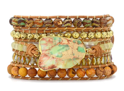 Emperor Jasper Grounding Wrap Bracelet