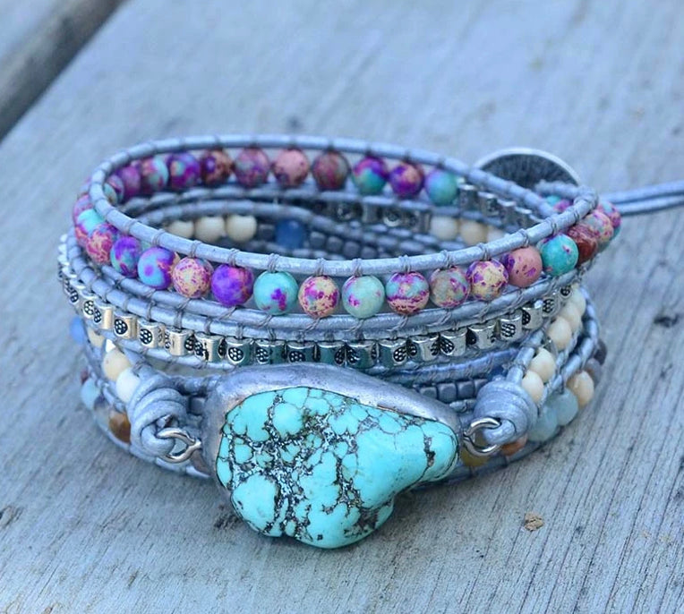 Healing Turquoise Protection Wrap Bracelet