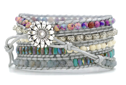 Ocean Jasper Protection Wrap Bracelet