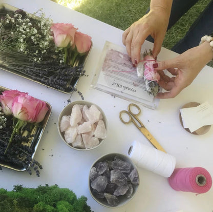 Rose Quartz Sage Bundle