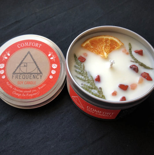 Comfort Soy Candle - Crystal Infused