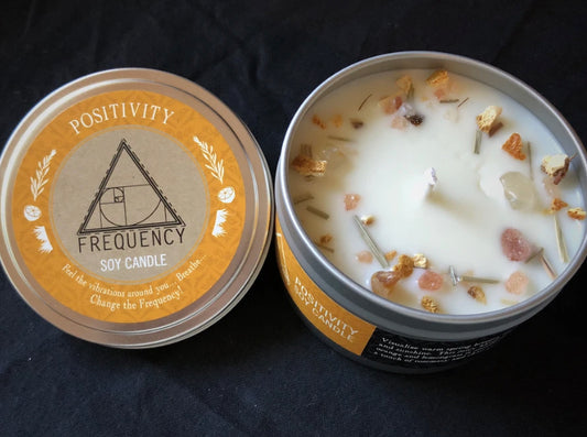 Positivity Soy Candle - Crystal Infused