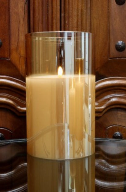 RADIANCE POURED CANDLE 6x9.8" CHAMPAGNE
