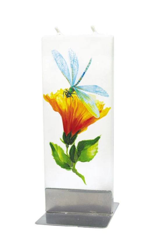 Dragonfly with Hibiscus