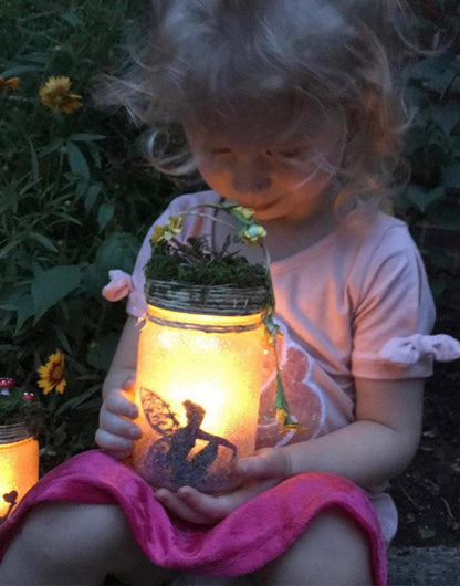 Lighted Fairy Jar, Fairy on Branch