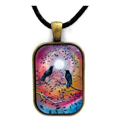 Thought and Memory Handmade Rectangle Pendant