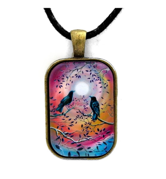 Thought and Memory Handmade Rectangle Pendant