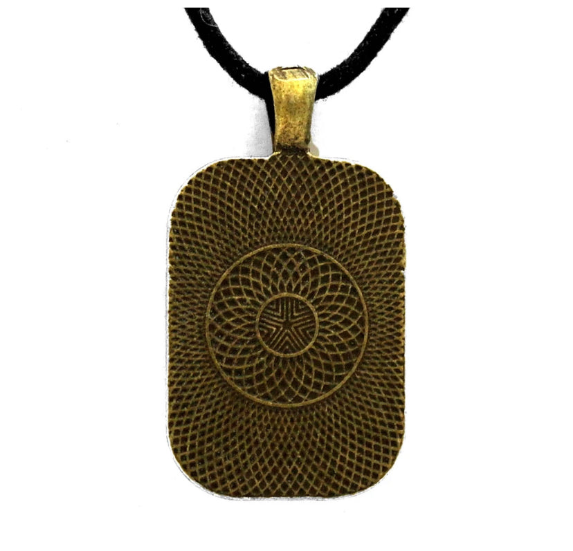 Thought and Memory Handmade Rectangle Pendant