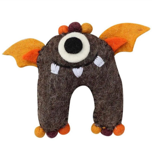 Brown Monster Tooth Fairy Pillow
