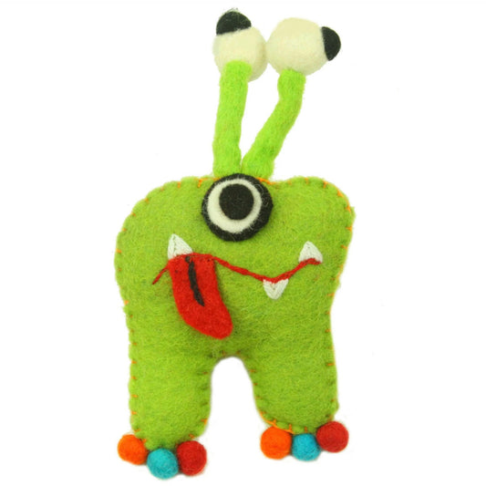 Green Monster Tooth Fairy Pillow