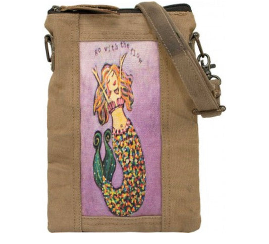 GO WITH THE FLOW MERMAID RECYCLED TENT CROSSBODY