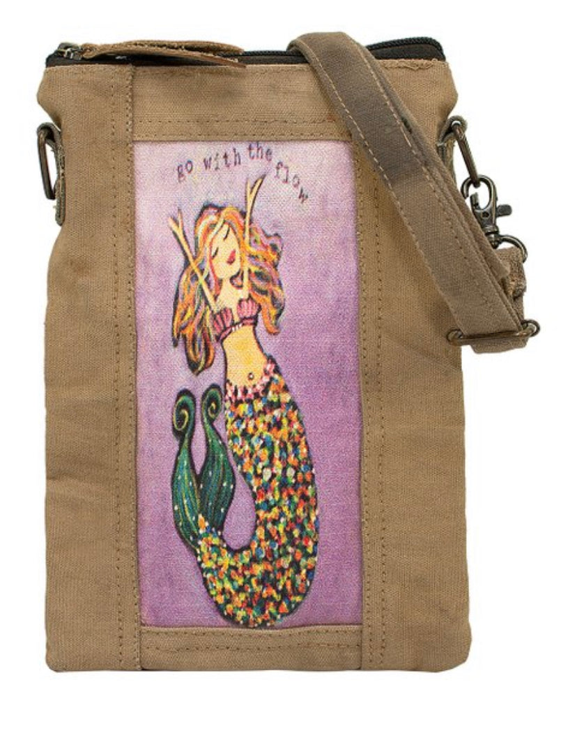 GO WITH THE FLOW MERMAID RECYCLED TENT CROSSBODY