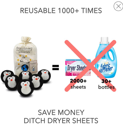 Penguins -COOL FRIENDS ECO DRYER BALLS