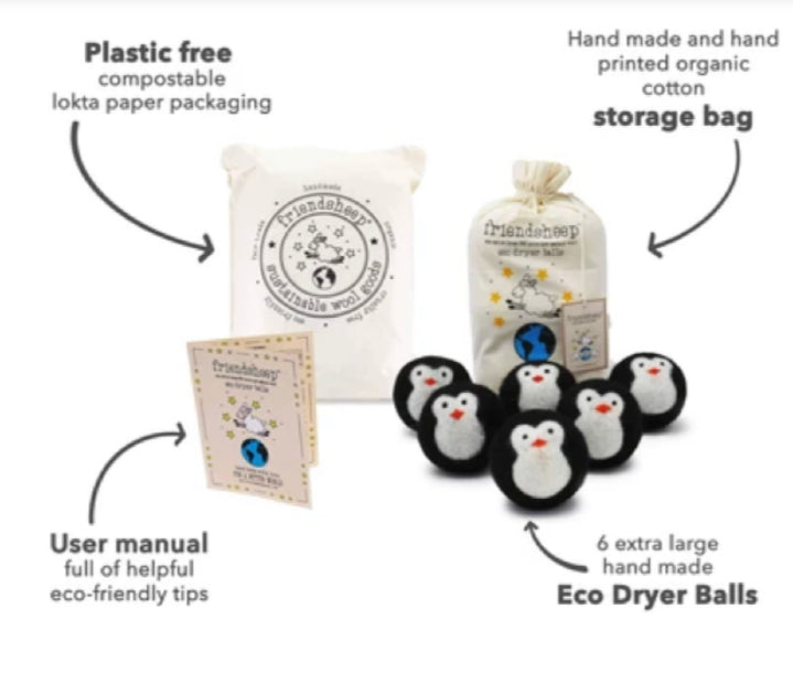Penguins -COOL FRIENDS ECO DRYER BALLS