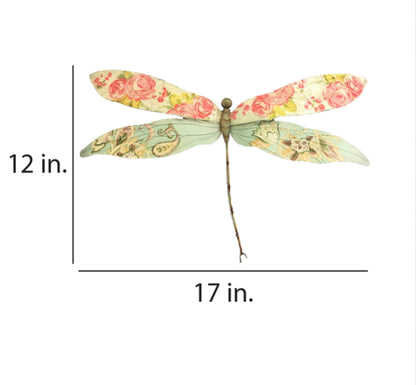 Dragonfly Wall Decor Pink And Blue (#M4011)