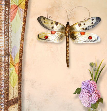 Dragonfly Wall Decor White And Red (#M4026)