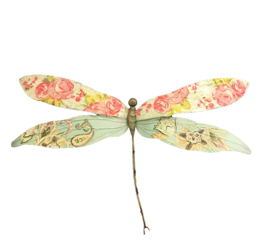 Dragonfly Wall Decor Pink And Blue (#M4011)
