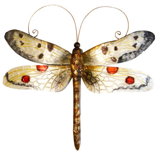 Dragonfly Wall Decor White And Red (#M4026)
