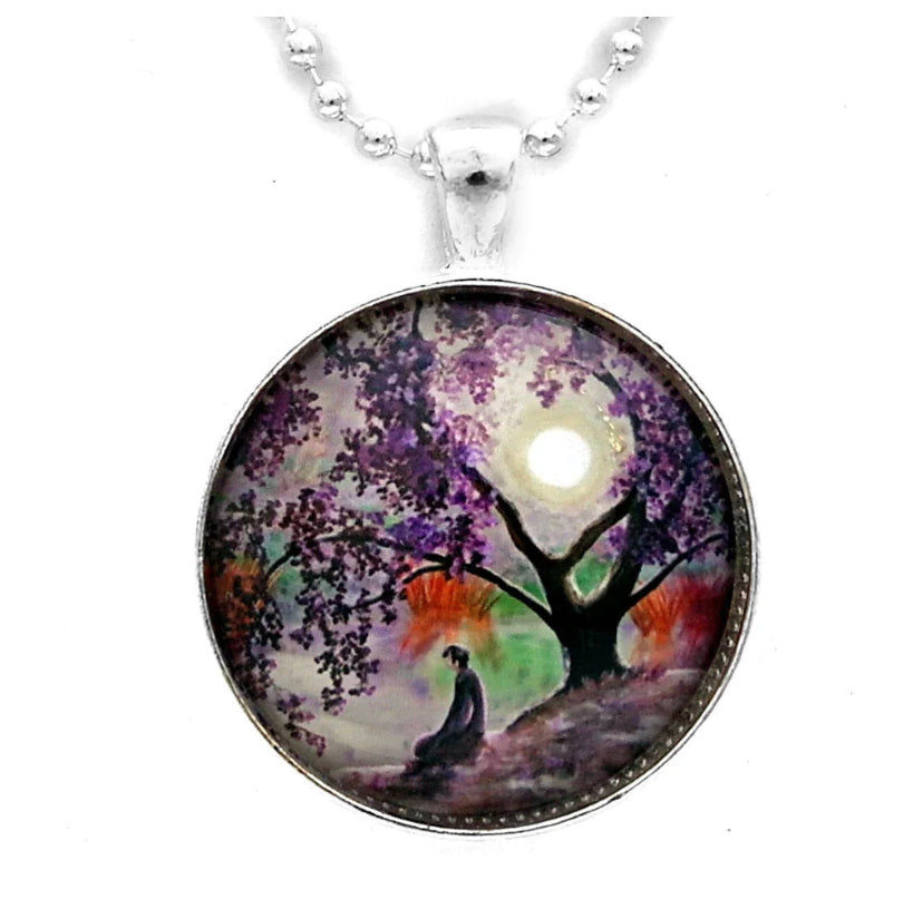 Misty Morning Meditation Handmade Pendant