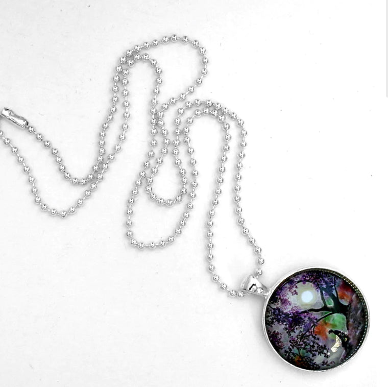 Misty Morning Meditation Handmade Pendant